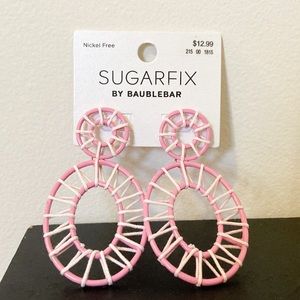 Pink string earrings💕